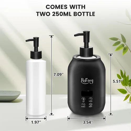 Vista 8 de Calentador de aceite de masaje, calentador digital profesional de loción eléctrica para spa, calentador de aceite portátil, crema calentada