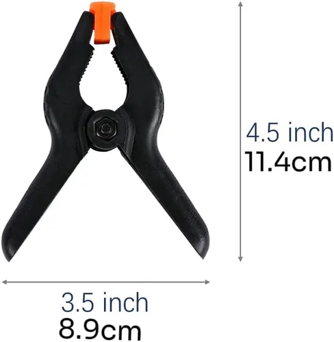 Vista 3 de 10 PIEZAS Abrazaderas de Resorte Grandes de Plástico Profesional de 4.5 Pulgadas de Servicio Pesado para Manualidades o Clips de Plástico y Clips