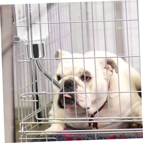 Vista 2 de Abaodam Dispensador de agua para perros pequeños, botella de agua para mascotas, alimentador automático para conejo y gato, fácil de usar