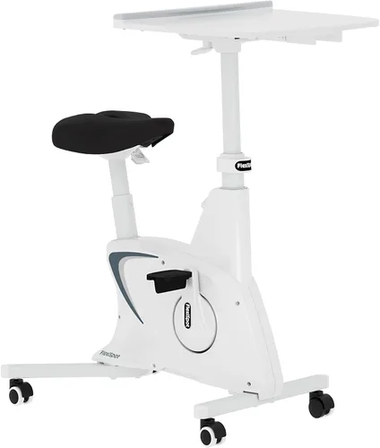 Vista 11 de FLEXISPOT Bicicleta de ejercicio con escritorio 2D, bicicleta bajo escritorio que ahorra espacio con escritorio removible, bicicletas estacionarias