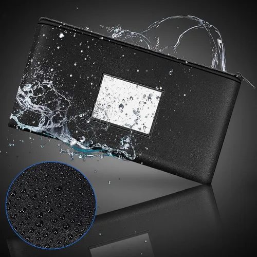 Vista 3 de Bolsas de seguridad duraderas con cremallera, bolsa de dinero de 11 x 6.1 pulgadas, 2