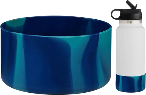 Vista 25 de WK IEASON Funda protectora de silicón base para botella de Hydro Flask de boca ancha/boca estándar, protector de fondo de silicón antideslizante