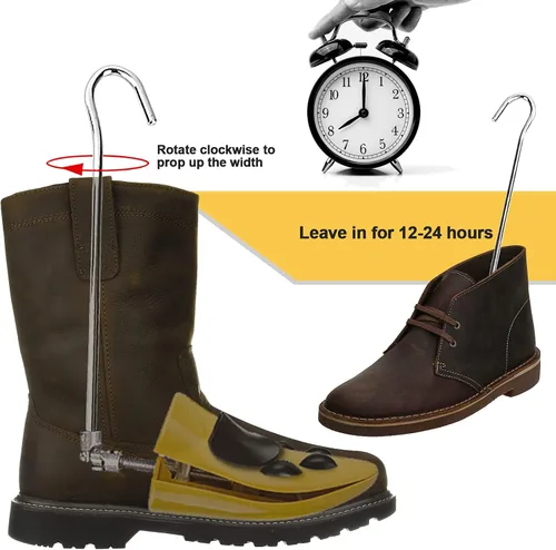 Vista 2 de Camilla de zapatos para hombres, ajustable para botas de árbol de zapatos, expansor para pies anchos, botas de vaquero para hombres zapatillas