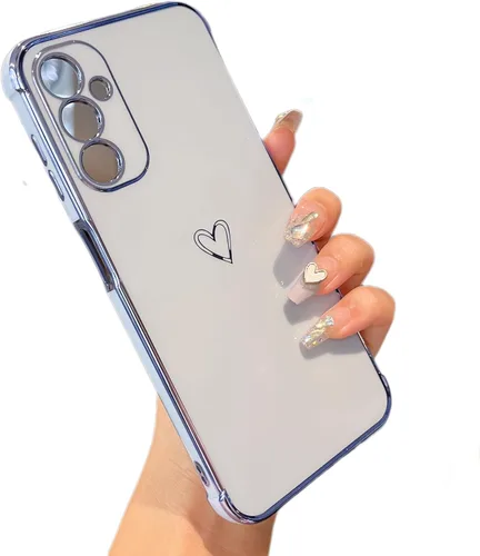 Vista 17 de ZTOFERA Funda diseñada para Google Pixel 7a, bonito diseño de corazones de amor con borde chapado y protección de lente de cámara, para Google Pixel