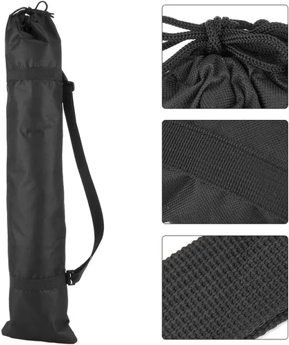 Vista 8 de Bolsa de trípode, funda de trípode de tela Oxford portátil plegable con correas de hombro, bolsa de soporte de micrófono para soporte de luz al aire
