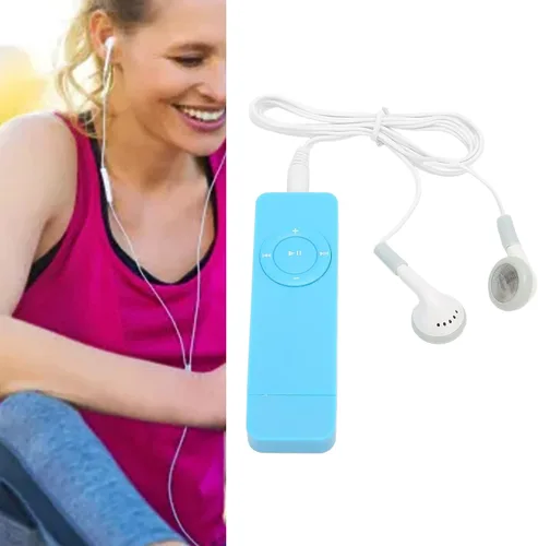 Vista 8 de Reproductor de MP3 de 64 GB, reproductor de MP3 digital portátil de música con sonido sin pérdidas, reproductor de música Mp3 de sonido HiFi Azul