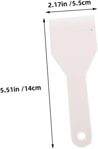 Vista 7 de Beaupretty Raspador de hielo para refrigerador, pala de plástico con agujero para colgar, congelador de mano, removedor de hielo para cocina y uso