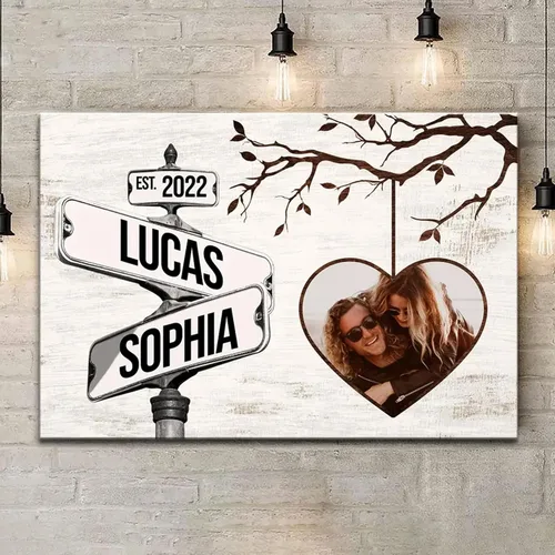 Vista 15 de LOVELYPOD Póster de lienzo personalizado para parejas, fotos personalizadas para parejas, ideas para regalo del día de San Valentín, regalo