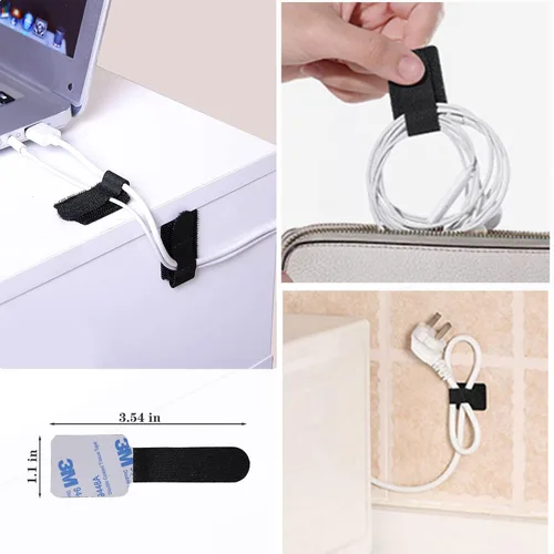 Vista 6 de N NOROCME Kit de gestión de cables de 192 piezas, funda organizadora de 4
