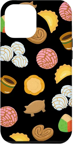 Vista 26 de Conchas Pan Dulce Patrón Negro Teléfono Caja Latina Regalo Caso para iPhone 17