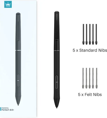 Vista 7 de HUION Bolígrafo delgado PW550S de 0.374 in de diámetro para Huion Inspiroy 2/Giano/Keydial/Dial 2, K12/K13/K16(2021)/K22/K24 Series, Kamvas Pro 13