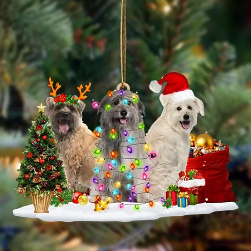 Vista 33 de Nazenti Adorno de Navidad personalizado con amigos Affenpinscher – Adorno de perro personalizado para amantes de las mascotas, acrílico plano