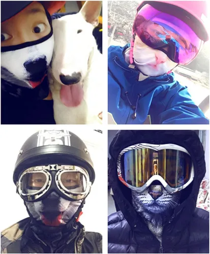 Vista 2 de Young_Me - Máscara de pasamontañas unisex con diseño de animales en 3D, para ciclismo, motocicleta, esquí, snowboard, festivales de música