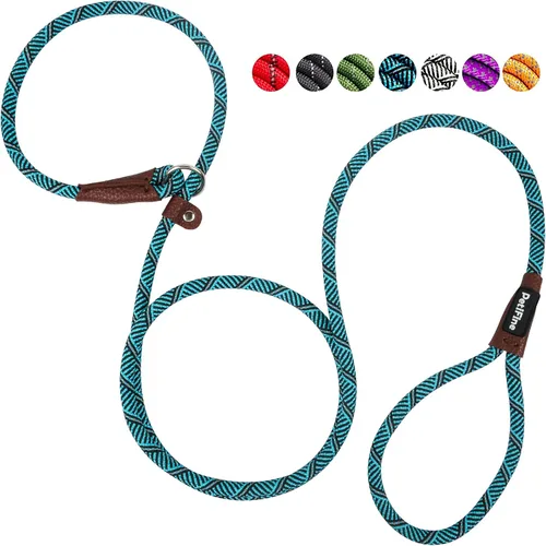 Vista 8 de PetiFine Correa antideslizante reflectante para perro, correa antideslizante resistente de 6 pies x 1/2 pulgadas Negro