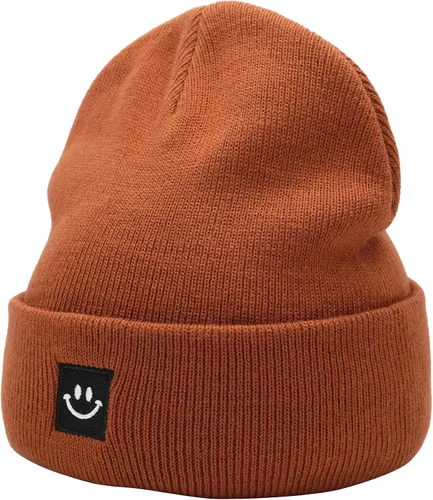 Vista 29 de 55cube Gorros de invierno unisex cálidos de punto grueso con puños Apricot Crush