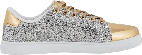 Vista 8 de Zapatos brillantes con lentejuelas brillantes para mujer, zapatos de tenis brillantes con diamantes de imitación con cordones