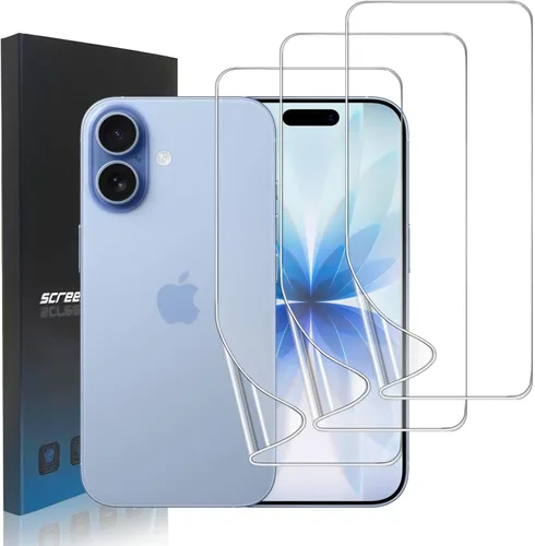 Vista 23 de Paquete de 3 protectores de pantalla de película de hidrogel para iPhone 13/iPhone 13 Pro, protector de pantalla de TPU suave HD para iPhone 13/13