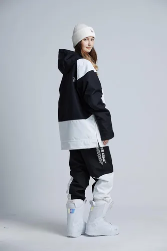 Vista 36 de RIUIYELE Traje de esquí para mujer, chaqueta y pantalones de snowboard para deportes al aire libre, traje de nieve con aislamiento impermeable