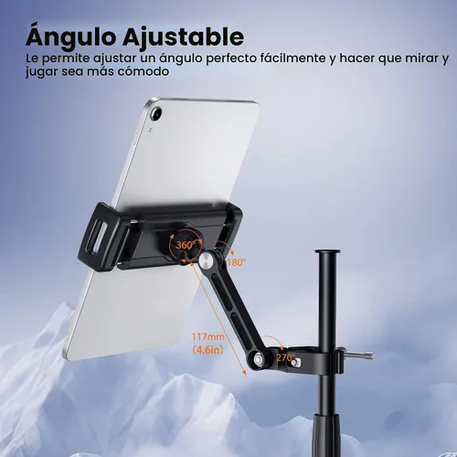 Vista 4 de CreaDream Soporte para iPad para soporte de micrófono, soporte de tableta