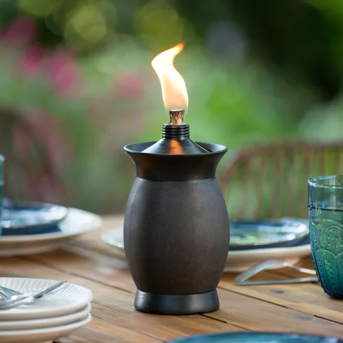 Vista 4 de Antorcha multiuso de travertino 4 en 1, de la marca Tiki, Tropical, Piedra