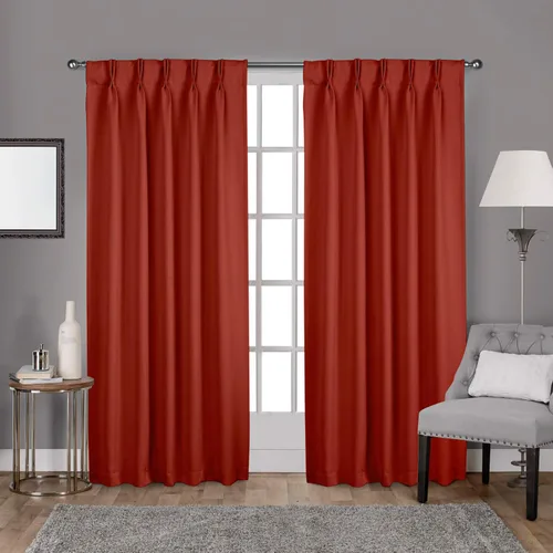 Vista 25 de EcoDrapes Panel de cortina y cortinas opacas plisadas de doble pellizco (2 paneles de tamaño combinado, chocolate oscuro, 42 x 108 pulgadas)