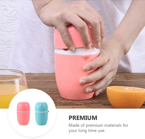 Vista 5 de 2 Pcs Manual Fruit Juicer Portable Orange Lemon Squeezer Non-electric Handheld Citrus Press for Household Use Easy to Clean Safe Kitchen Tool Random