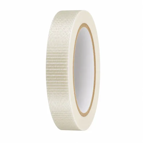 Vista 11 de T.R.U. FIL-835B/D cinta de filamentos cruzados transparente: 60 yardas. Transparent Fiberglass-Reinforced Strapping Tape; Tear Resistant for