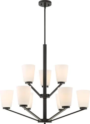 Vista 10 de Nuvo Iluminación 60/6242 - Vanidad transicional de dos luces de Nome Collection en Pwt, Nckl, B/S, Slvr. Acabado