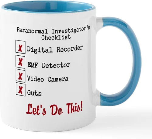 Vista 5 de CafePress Paranormal Investigator's Checklist - Taza de café de cerámica de 11 oz (11.0 fl oz)