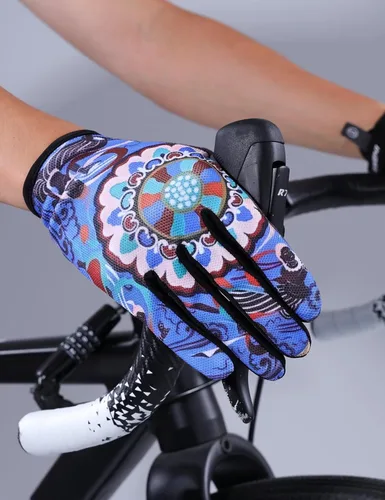 Vista 3 de INBIKE Guantes de ciclismo para hombres y mujeres, guantes de bicicleta transpirables con dedos completos, antideslizantes, pantalla táctil