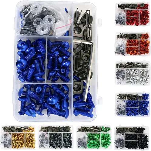 Vista 12 de Juego de pernos universales para carenado de motocicleta Fit para serie CRF-R, serie YZ, serie Ninja/ZX, serie GSX/DRZ, tornillos de fijación