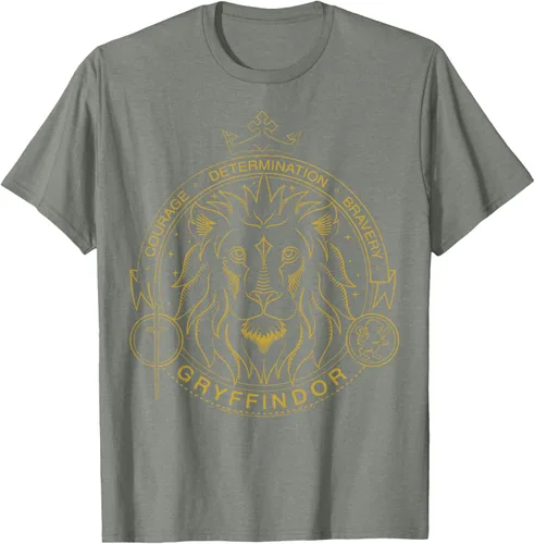 Vista 9 de Harry Potter Camiseta Gryffindor Line Art Lion Symbol, Negro