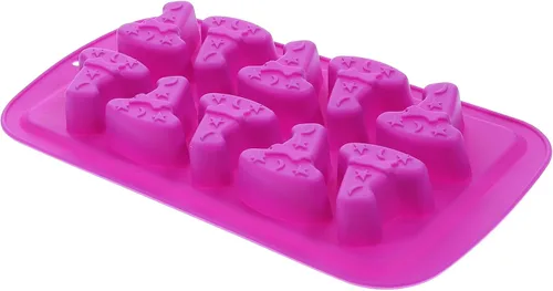 Vista 8 de Amosfun Sombrero de bruja Bandeja de cubitos de hielo de silicona Moldes de chocolate 10 cavidades para hornear Halloween Molde de mago Sombrero