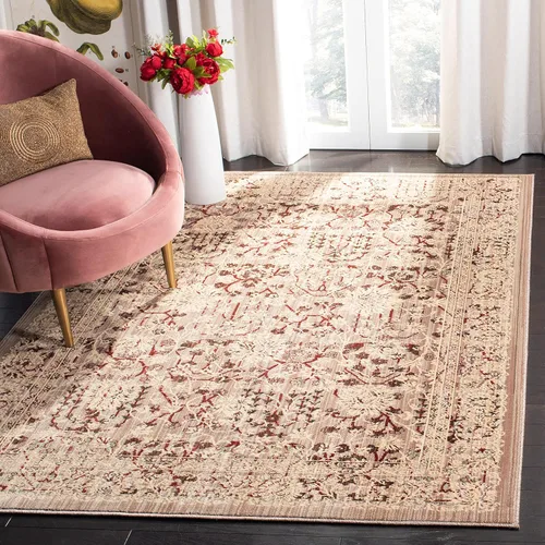Vista 7 de Safavieh Infinity Collection INF593D - Camino (6.6 x 26.2 ft), color beige y amarillo