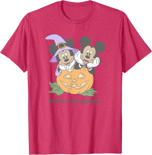 Vista 24 de Disney Mickey and Friends Halloween Pumpkin Mickey & Minnie Camiseta Blanco