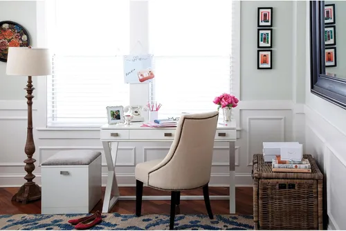 Vista 6 de Realspace® Keri - Escritorio de 48 pulgadas, color blanco