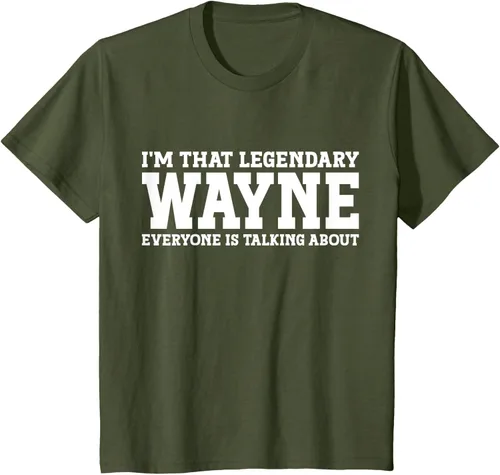 Vista 14 de Wayne Personal Name Funny Wayne Camiseta, Negro