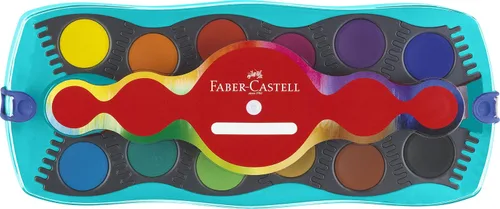 Vista 7 de Faber-Castell Caja de pintura Connector - 12 colores turquesa