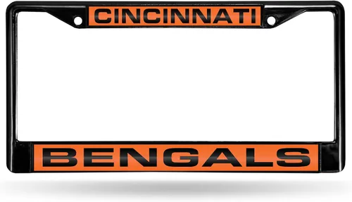 Vista 15 de Rico Industries NFL Unisex-Adult NFL Laser Cut Inlaid Standard Chrome License Plate Frame