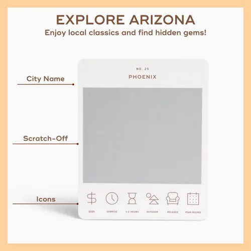 Vista 2 de Reach International Outfitters Lista de Aventuras de Arizona: 50 Tarjetas para Rascar para Actividades al Aire Libre, Atracciones Turísticas