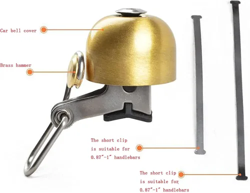 Vista 6 de NC - Timbre de bicicleta clásico para timbre de bicicleta con sonido fuerte, campanas de campana retro, accesorios de equitación para manillar