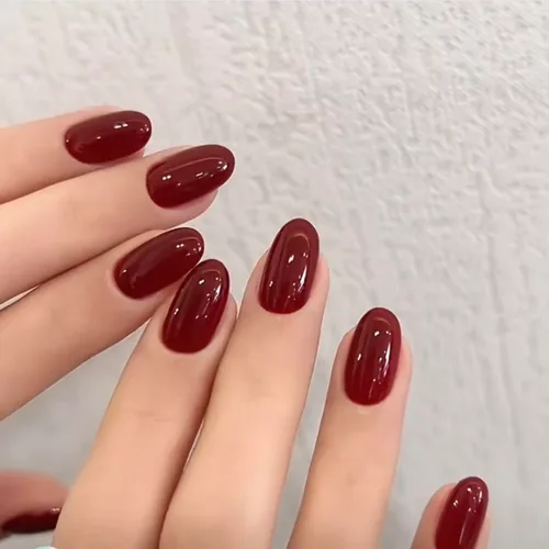 Vista 35 de modelones Uñas cortas a presión, kit de uñas postizas ovaladas