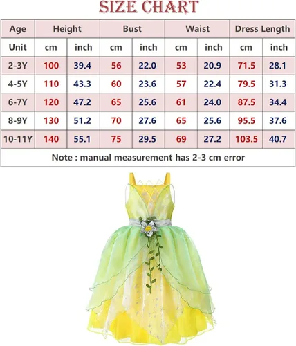 Vista 3 de TYHTYM Deluxe Princess Costumes Little Girls Dress Kids Fancy Gown Cosplay Halloween Party