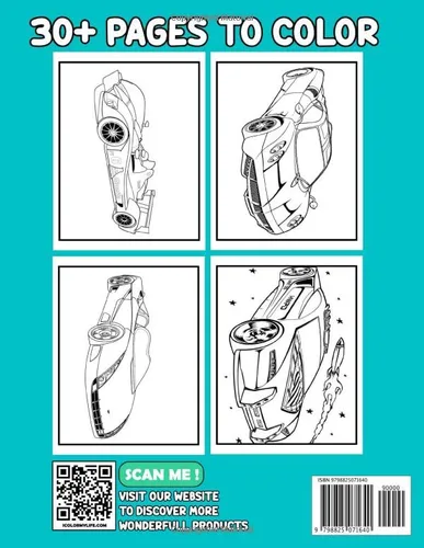 Vista 2 de Racing Cars Coloring Book Let's Fun Racing Car Design for Children, Boys Love Sport Racing Cars for Boys of All Ages To Drawing
