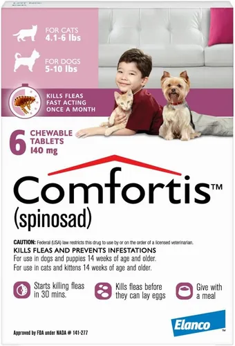 Vista 7 de Comfortis para perros 60.1-120 libras. 6 masticables, suministro para 6 meses