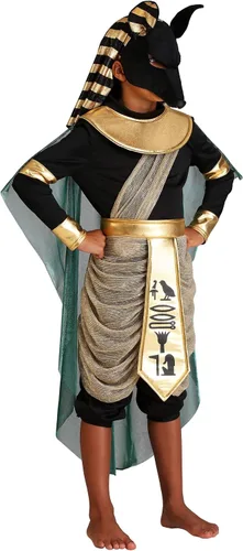 Vista 4 de Disfraz de Anubis para niños Antiguo Egipto