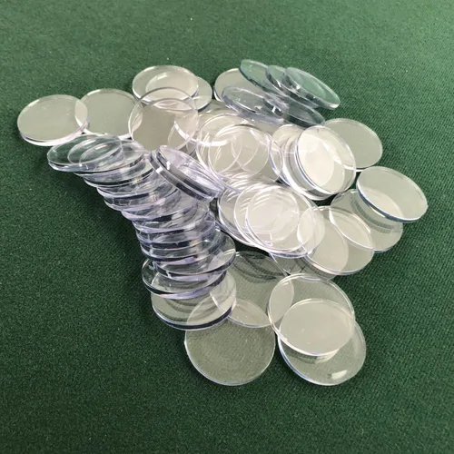 Vista 4 de Yuanhe Espaciadores de viruta de póquer de acrílico transparente, 50pcs/100pcs/200pcs