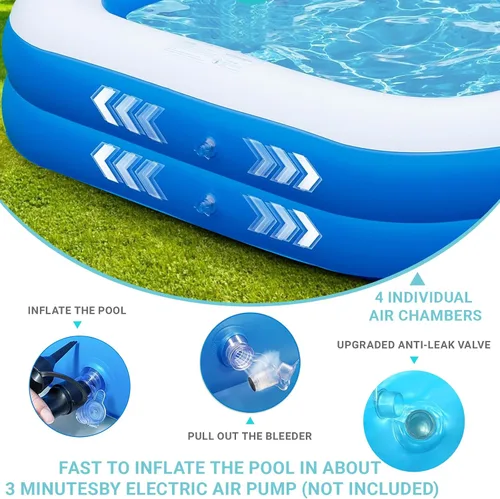Vista 4 de Piscina GooMood Piscina Inflable Piscina Sobre Tierra (45'' x 33'' x 13'')