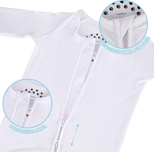 Vista 3 de PuppyDuck Mameluco convertible con pies antideslizantes y manoplas plegables Tela de bambú extra suave