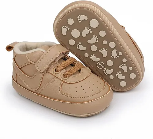 Vista 6 de Clowora Unsex - Zapatos de bebé para niños y niñas, tenis antideslizantes con suela de goma suave, zapatos ligeros